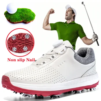 Nov Poletni Moški Čevlji za Golf Usnja Nepremočljiva Non-slip za Golf Čevlji za Usposabljanje