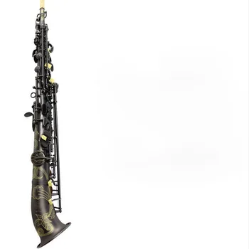 Instrument MSS-909 B-ravno mat vse črno niklja bend/cevi saksofon veter cevi