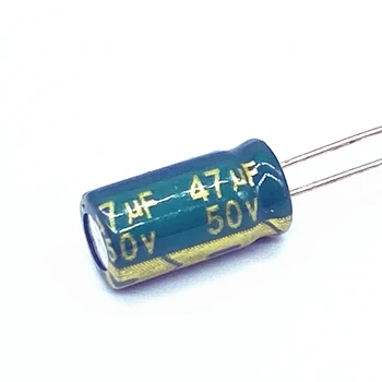 20pcs/veliko visoka frekvenca nizka impedanca 50v 47UF aluminija elektrolitski kondenzator velikosti 6*12 47UF 20%