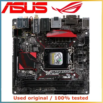 MINI ITX Za ASUS B150I PRO IGRALNE WiFi AURA Motherboard LGA 1151 DDR4 32 G Za Intel B150 Namizje Mainboard PCI-E 3.0 X16,