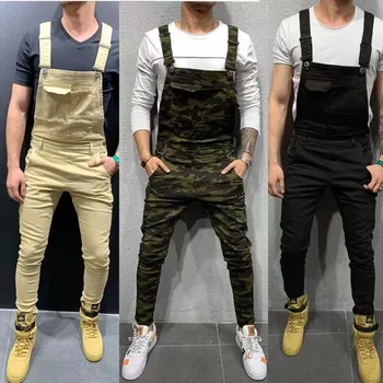 Multi Žep Kombinezona Trak Hlače moška delovna oblačila Modni Enem Kosu Hlače Modni Jumpsuit 2023 Novih Moških Oblačil