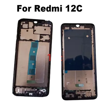 Nov Srednji Okvir Za Xiaomi Redmi 12C Spredaj LCD Okvir Ploščo Nazaj Stanovanj Primeru Sredine Ploščo