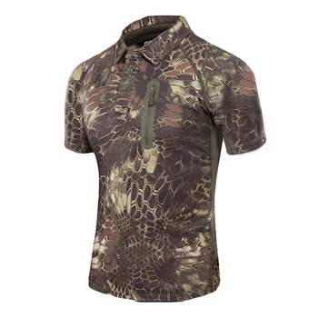 Taktično Vojaško Maskirno Quick-dry Moški T-Shirt Športno Plezanje Kampiranje, Pohodništvo Dihanje Moški Camo Python Majice