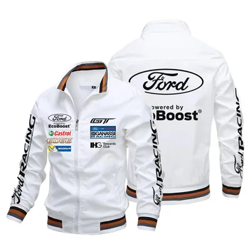 Najbolje prodajana Ford motorno kolo Dirke Jakna Moški Jopič Moške priložnostne plus Velikost RacingJacket