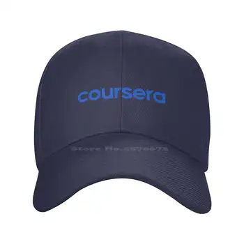 Coursera Logotip, ki se Natisnejo Grafični Logotip blagovne Znamke Visoke kakovosti Denim skp Pletene klobuk Baseball skp