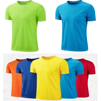 Moški ženske Quick Dry Kratek Sleeve Majica Sport Telovadnici Dresov Fitnes Majico Trener, ki Teče T-Shirt Najstnik Dihanje Sportswears