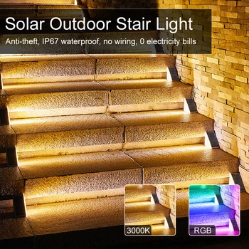 LED na Prostem Sončne Korak Lučka Lučka Objektiv Načrt Super Svetla IP67 nepremočljiva zaščite Proti kraji Stopnice Svetlobe Dekor Razsvetljava Za Vrt Krova
