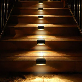 1/4/10/20pcs LED Sončne Stopnice Lahka Nepremočljiva Prostem Vrt Prehod Dvorišče Terasa Guardrail Korak Svetlobe Krajine Svetlobe