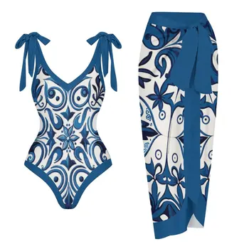 Modra Lok Kravato, Ženske Plavati Obleko Seksi Leopard Enodelne Kopalke In Obleke Kritje 2023 Novo Feminina Mikro Bikini