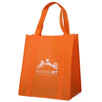 Eko po meri logo za večkratno uporabo tote nakupovalno vrečko recikliranih non, tkane vrečko z pvc-pločevina