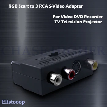 RCA Kabel RGB Scart Na 3 RCA, S-Video, Composite Adapter RCA SVHS S-Video, AV in TV Avdio Video DVD Snemalnik, Računalniška Televizija