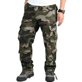 Prikrivanje Hlače Moški Priložnostne Camo Tovora Hlače Hip Hop Joggers Ulične Pantalon Homme Multi-žep Vojaško Taktično Hlače