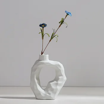 Sodobna Bele Vaze Nordijska Doma Dekor Notranje Dekorativne Keramične Vaze Steklenico Minimalističen, Dnevna Soba Okraski Desk Dodatki