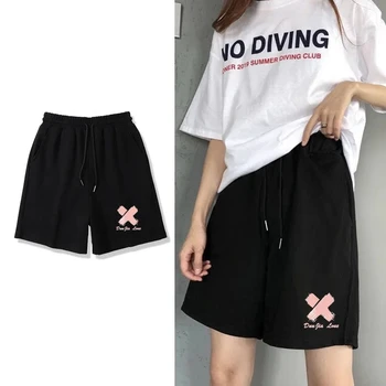 Ins super vroče športne hlače ženske poletje korejska različica trendy študentom svoboden tanke, ravne cevi široko-ali pet-točka hlače