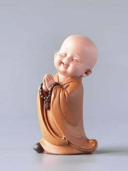Ustvarjalne Mini Modrost Malo Menih Dekoracijo Iz-Back Zen Študija Čaj Tabela Namizna Dekoracija Lutka