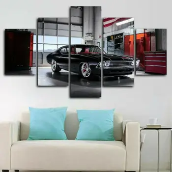 Chevrolet Chevelle Klasičen Avto platno Wall Art Tisk Plakat Doma Dekor HD Tiskanja Soba Dekor Slike Slike 5 Panel 5 Kos
