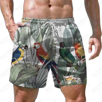 Poletje nove moške hlače tropskih rastlin 3D tiskanih moške hlače priložnostne počitnice stil za moške hlače modni trend moške hlače