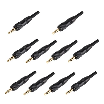 10Pcs 3,5 Mm Stereo Vijak Zaklepanja Avdio Lock Priključek za Sennheiser za Sony Nady Audio2000S Mic Rezervnih Plug Adapter