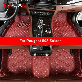 YOGOOGE po Meri Avtomobila, predpražnike Za Peugeot 508 Salonu Auto Dodatki Stopala Preprogo