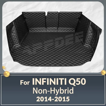 Auto Polno Zajetje Trunk Mat Infiniti Q50 Non-hibridni 2014 2015 prtljažniku Kritje Pad Notranje zadeve Zaščitnik Dodatki