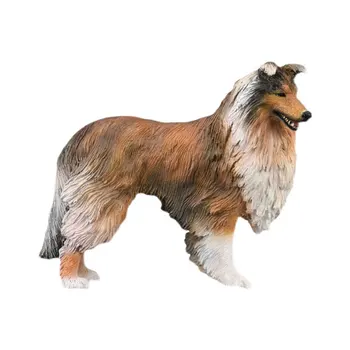 Grobo škotski ovčarski pes PVC Številke Modela Igrače Simulacije Živali Lutka Miniaturne Figurice Izobraževalno Gradivo Zbirka Okraski