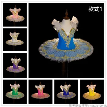 Strokovno Balet Tutu Obleko Dekle Ples Kostum Za Otroka Uspešnosti Ballerinas Palačinka Tutu Otroci Otrok Karneval Jazz Dance Obleko